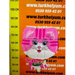 Tokalı Kedi Mavi DBCY FOLYO BALON