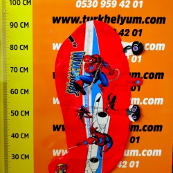 Kırmızı Uçak Folyo Balon Örümcek Adam Desenli