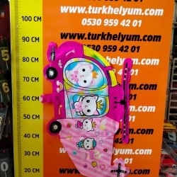 Helikopter Folyo Balon Hello Kity Desen