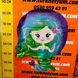 Deniz Kızı Yeşil Folyo Balon