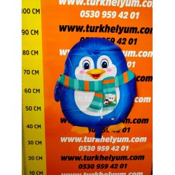 Mavi penguen folyo balon