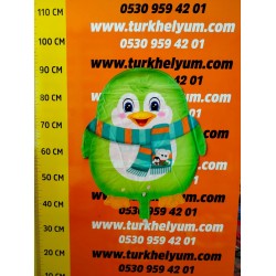 Yeşil penguen folyo balon