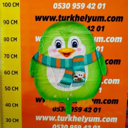 Yeşil penguen folyo balon
