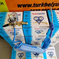 Çift Çıkış Hortumlu Helyum Saati